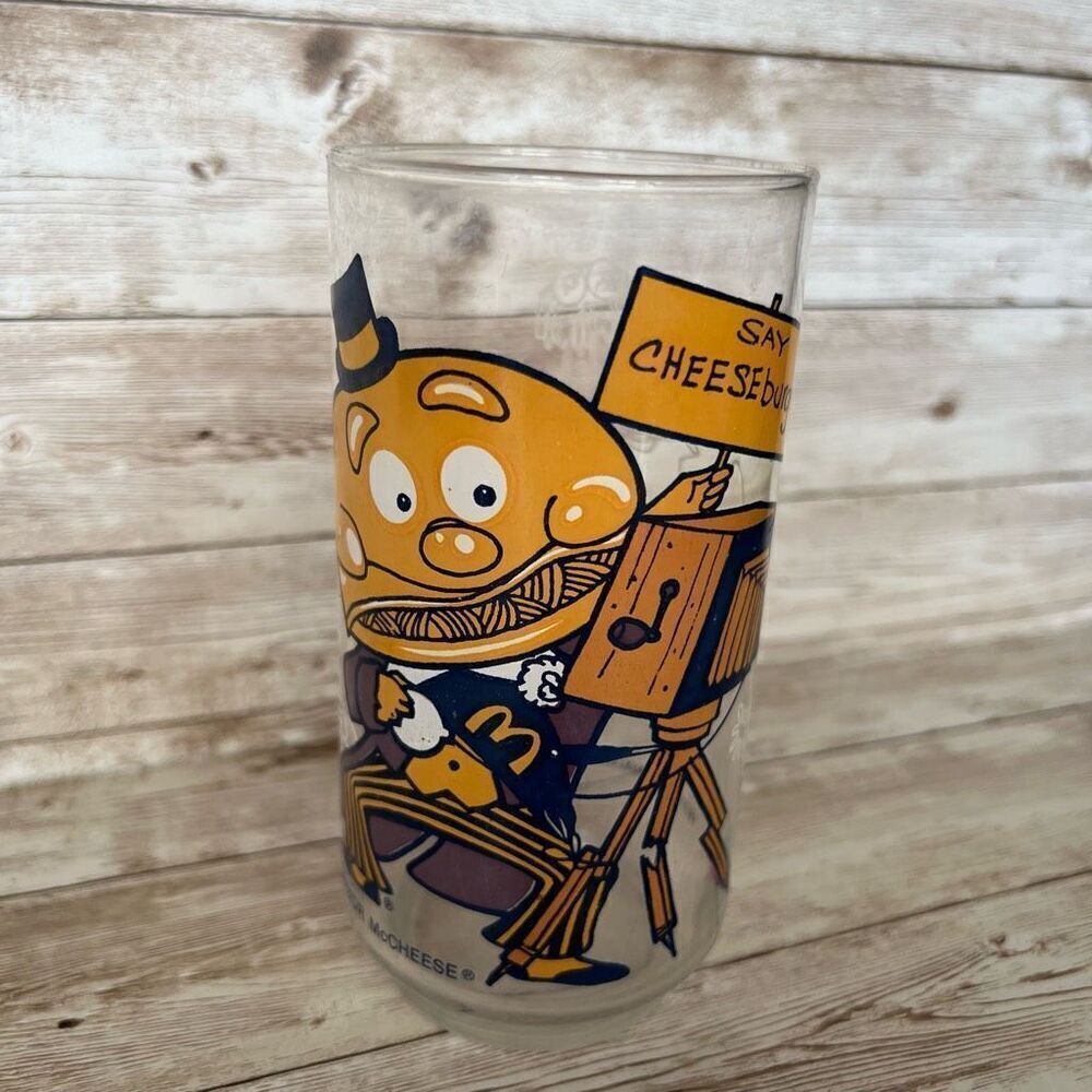 McDonald's Drinking Glass Mayor McCheese‎ Say Cheeseburger 1977 Action Series
